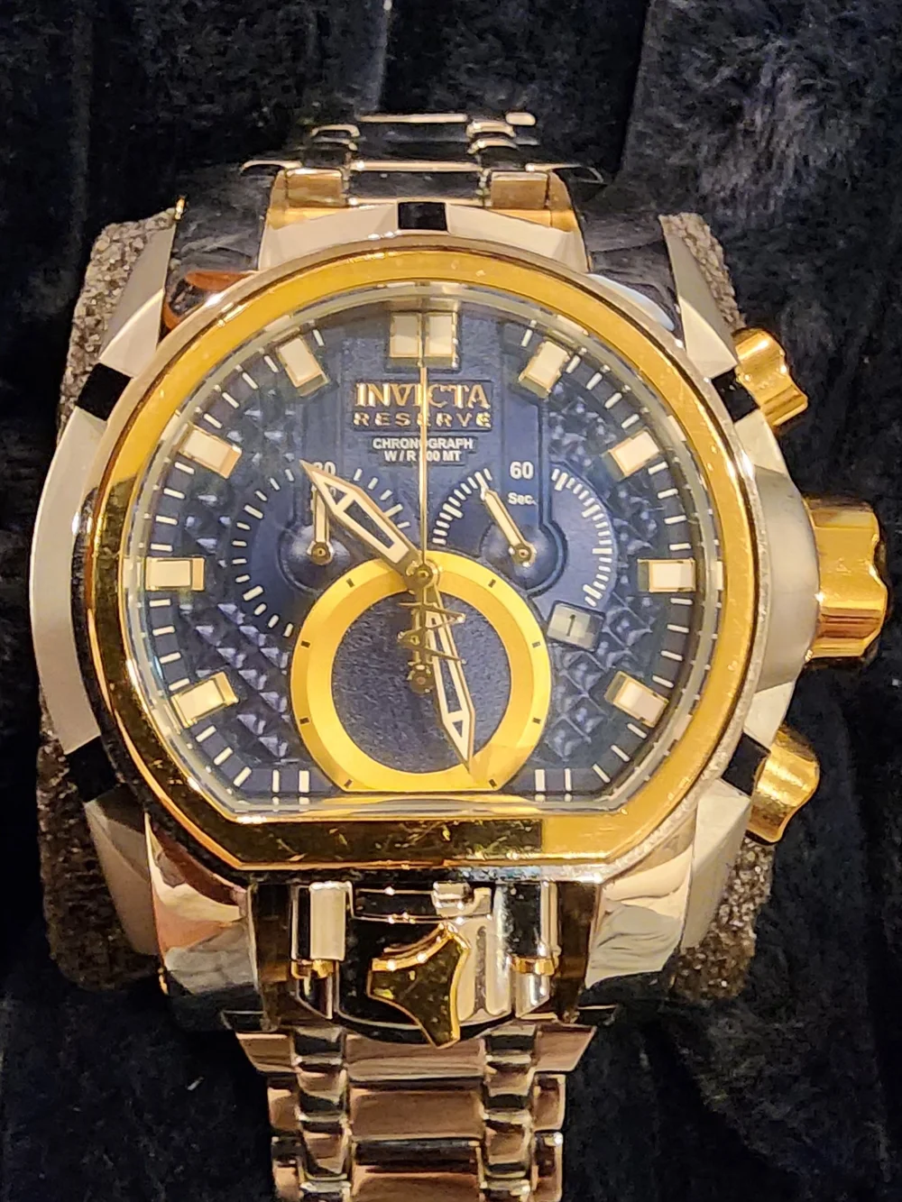Invicta Reserve Men's Gold & Blue Chronograph Watch